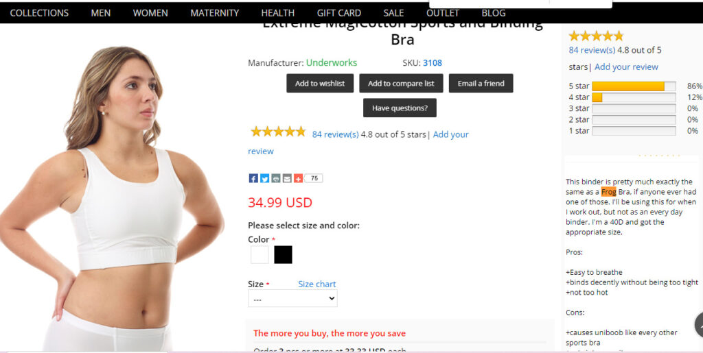 Frog bra